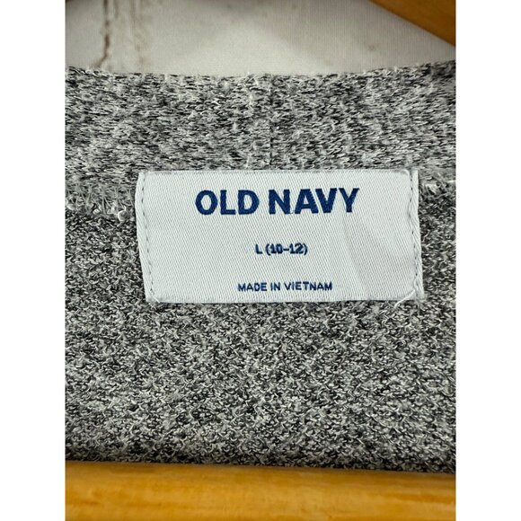 Old Navy Size Large Gray Open Front Cardigan Sweater Top Women Stylish Pockets - Picture 6 of 6